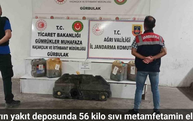 Ağrı’da tırın yakıt deposunda 56 kilo sıvı metamfetamin ele geçirildi