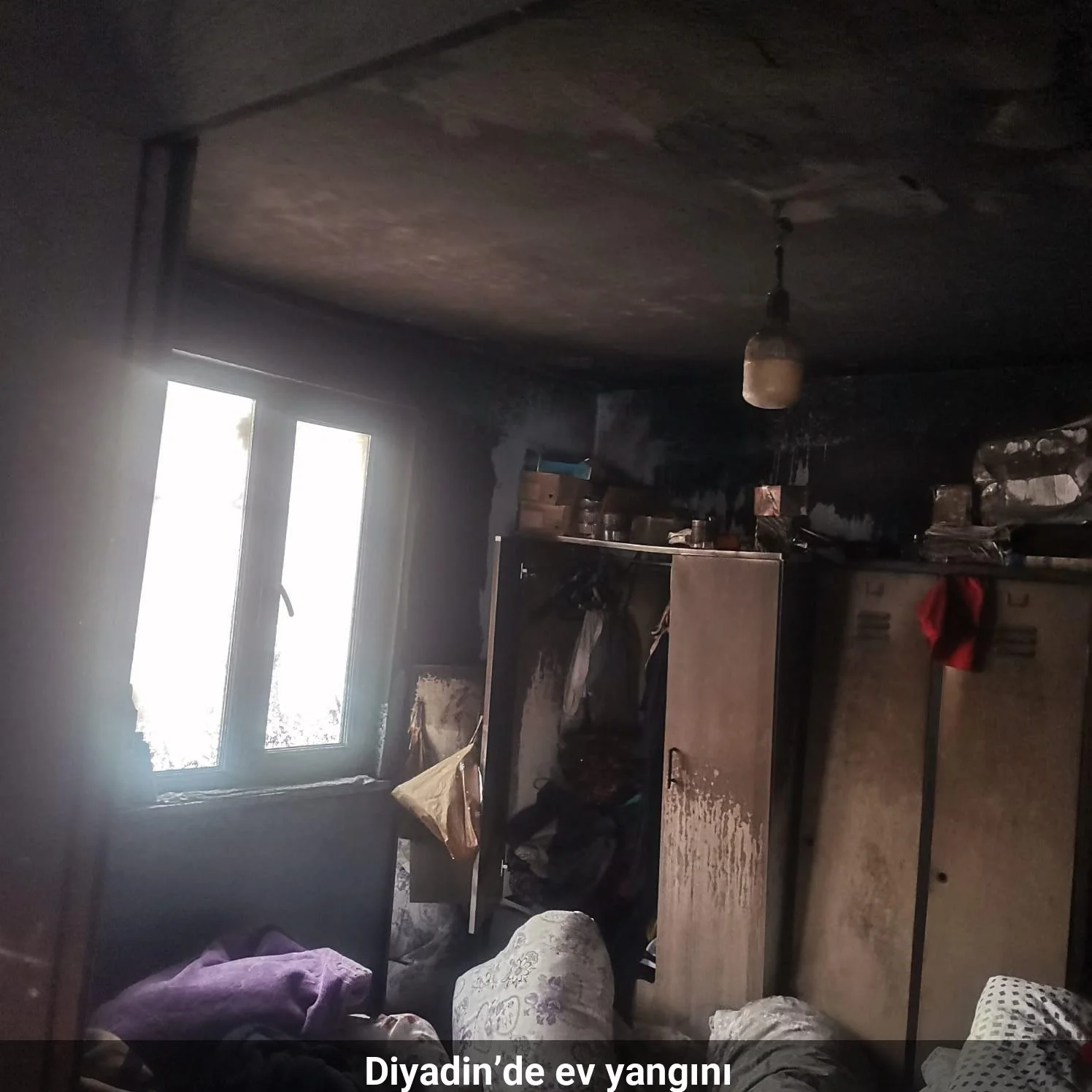 Diyadin’de ev yangını