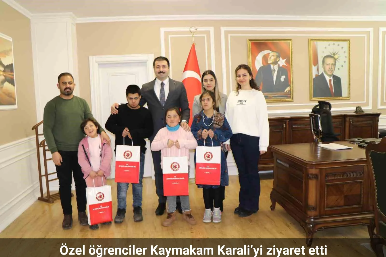 Özel öğrenciler kaymakam karali’yi ziyaret etti
